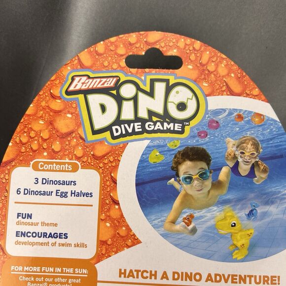 Banzai Dinosaur Dive Eggs – 18 Piece Underwater Pool Set Kids Water Toy 2pc LOT - Picture 10 of 11